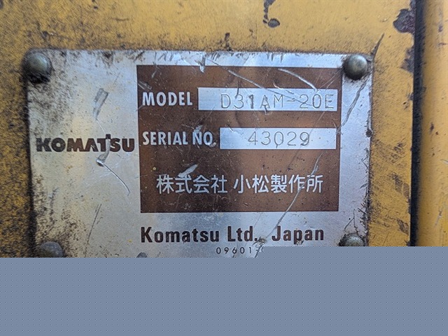 KOMATSU D31AM-20E ★ Bulldozer ★ 400G, CNP, PAT Dozer. Winch