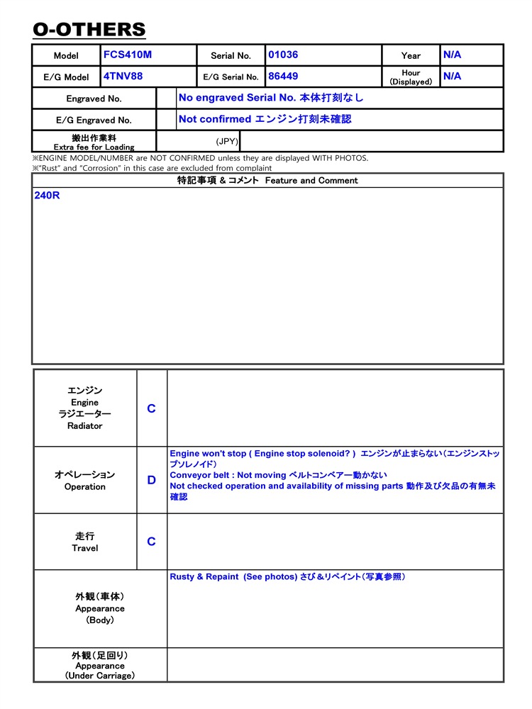 FURUKAWA FCS410M ★ Other ★ 240R