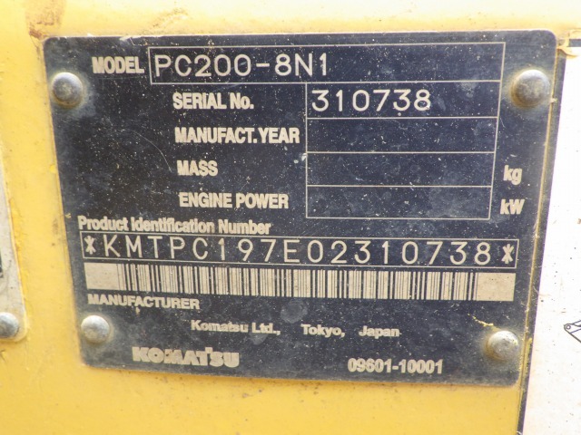 KOMATSU PC200-8N1 ★ Excavator ★ G+Pad, Standard Bucket, Piping, M/L, A/C