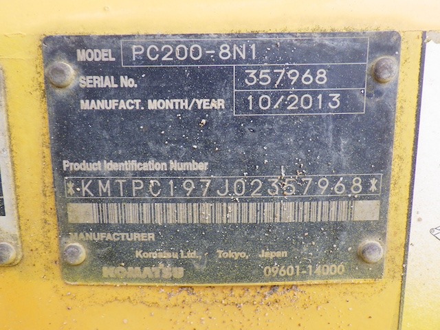 KOMATSU PC200-8N1 ★ Excavator ★ 800G, ROPS CAB, ARM CRANE, A/C, MULTI