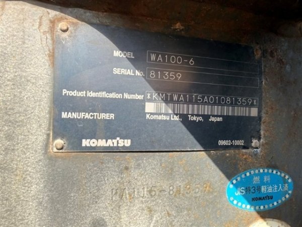 KOMATSU WA100-6 ★ Loader(Crawled/Wheeled) ★ CAB, BKT, A/C, 13,054km - Image 51