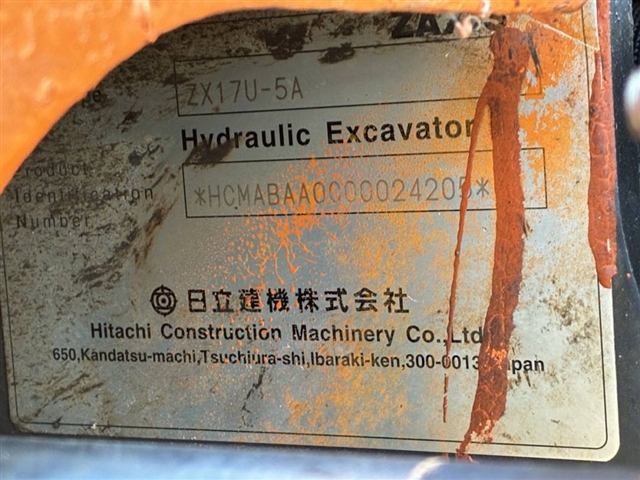 HITACHI ZX17U-5A ★ Mini Excavator ★ 230G+PAD, CNP, PIPING, MULTI