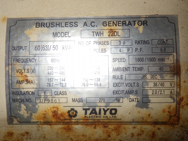 AIRMAN SDG60S-7B1 ★ Generator & Compressor ★ 60KVA