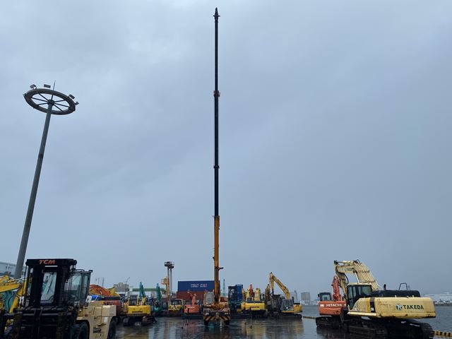 KOBELCO RK250-3 ★ Crane ★ Hook(Sub only), H-Outrigger, 32,566km(Odo meter Not working 走行距離メーター故障）, 揚検なし