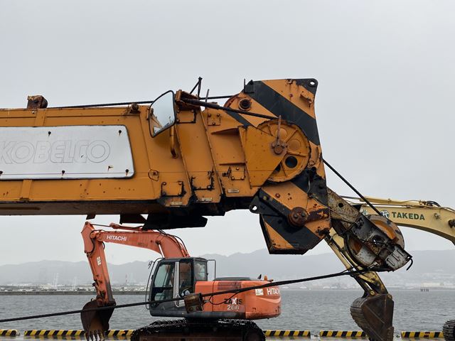 KOBELCO RK250-3 ★ Crane ★ Hook(Sub only), H-Outrigger, 32,566km(Odo meter Not working 走行距離メーター故障）, 揚検なし
