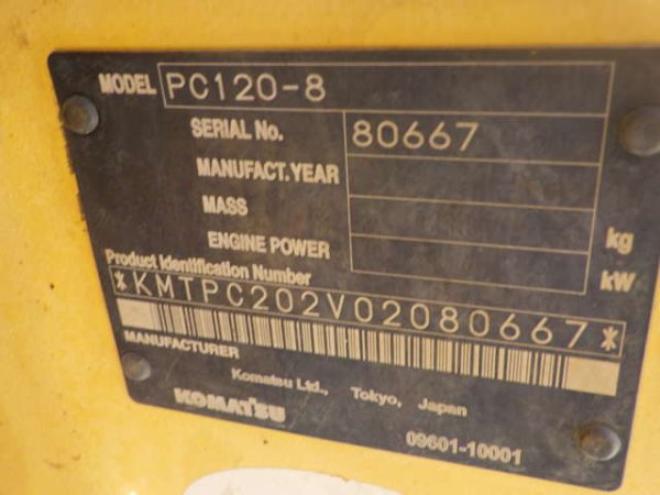 KOMATSU PC120-8 ★ Excavator ★ 500G, 5-Pipings, A/C, EPA - изображение 74
