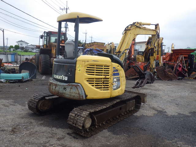 KOMATSU PC50MR-2 ★ Excavator ★ G, CNP, Rotary Grapple, Piping, Blade