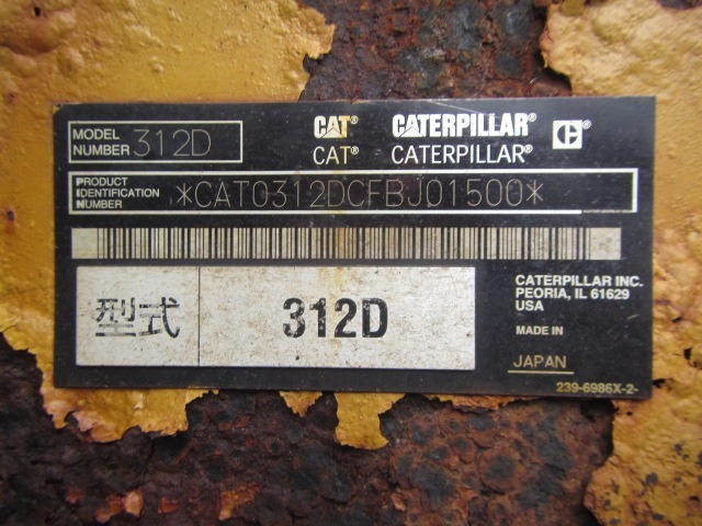 CAT 312D ★ Excavator ★ 500G, A/C, MULTI