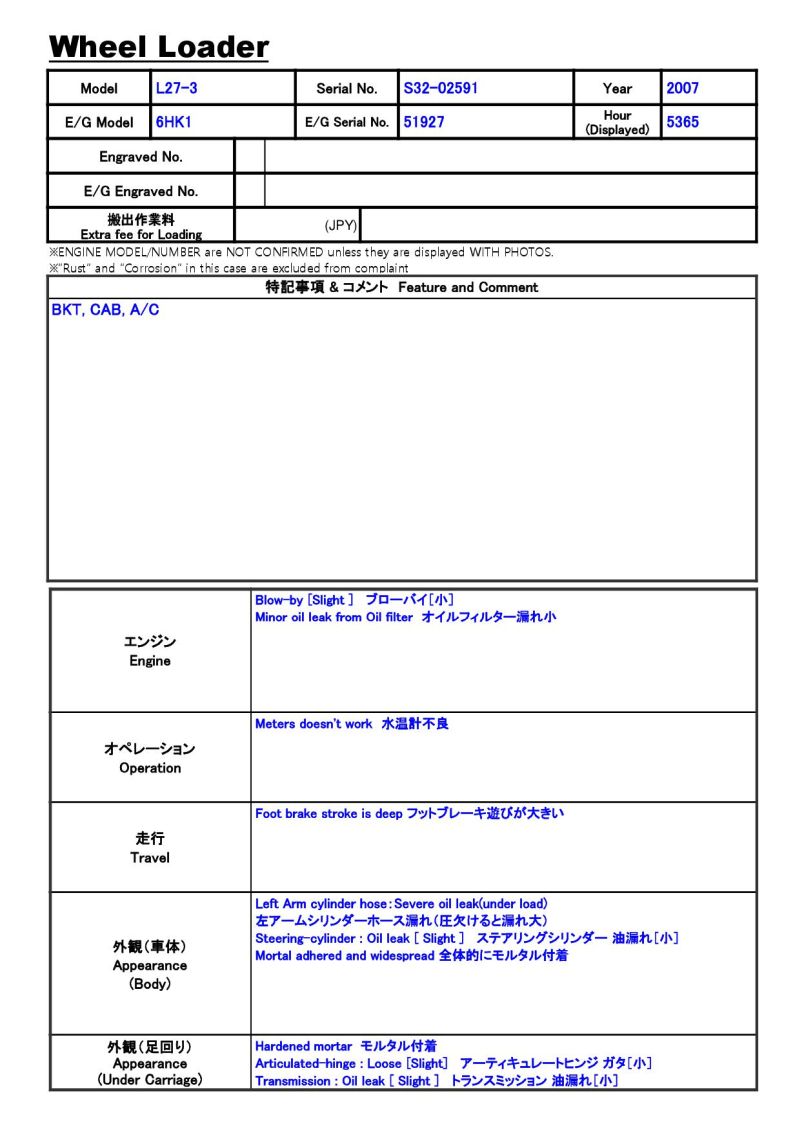TCM L27-3 ★ Loader(Crawled/Wheeled) ★ BKT, CAB, A/C - 画像 (2)