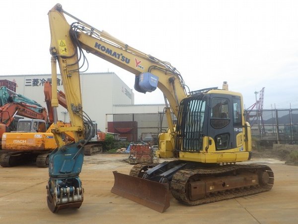 KOMATSU PC138US-8NM ★ Excavator ★ 500G+PAD, ROPS CAB, ROTARY GRAPPLE, BLADE, 5PIPING, A/C, MULTI, WINCH - Image 1