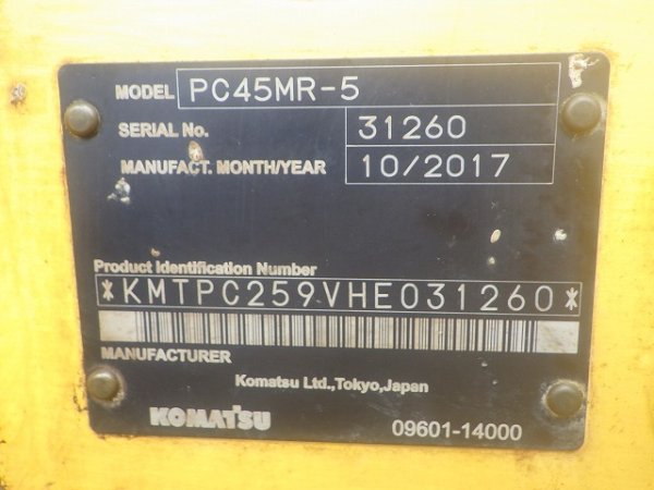 KOMATSU PC45MR-5 ★ Mini Excavator ★ 400R, ROPS CAB, ARM CRANE, EPA - Image 66