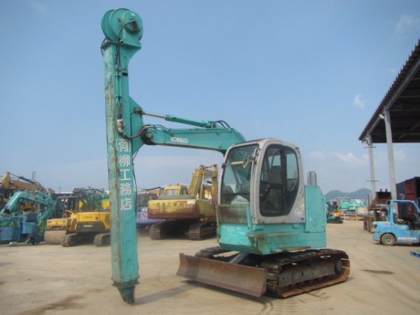 KOBELCO SK60SR-1E ★ Excavator ★ 450G+PAD, SLIDE CAB, TELESCOPIC ARM, CLAMSHELL BKT, BLADE, A/C - Image 1