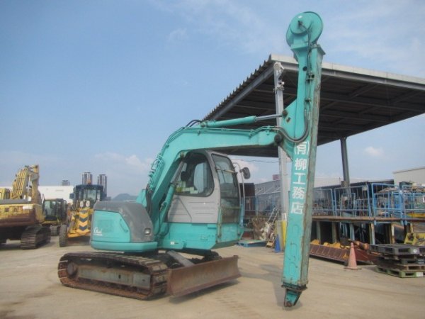 KOBELCO SK60SR-1E ★ Excavator ★ 450G+PAD, SLIDE CAB, TELESCOPIC ARM, CLAMSHELL BKT, BLADE, A/C - Image 5