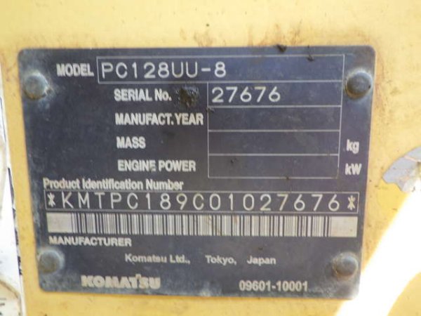 KOMATSU PC128UU-8 ★ Excavator ★ 500G+PAD, Blade, OffsetBoom, A/C, EPA - Image 72
