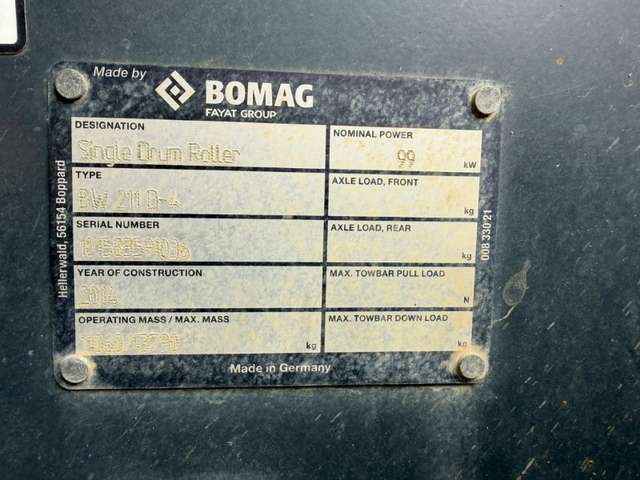 BOMAG BW211D-4 ★ Road Equipment ★ Vibration Roller, CAB