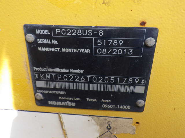 KOMATSU PC228US-8 ★ Excavator ★ G, Mesh BKT, A/C - 画像 (12)