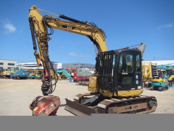 CAT 308DCR ★ Excavator ★ 450G+PAD, COM-Piping, Blade, A/C, EPA, IWAFUJI Processor GP-25A - Image 1