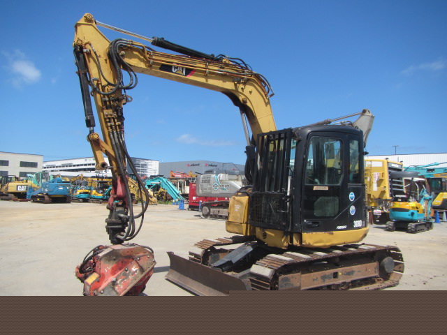 CAT 308DCR ★ Excavator ★ 450G+PAD, COM-Piping, Blade, A/C, EPA, IWAFUJI Processor GP-25A