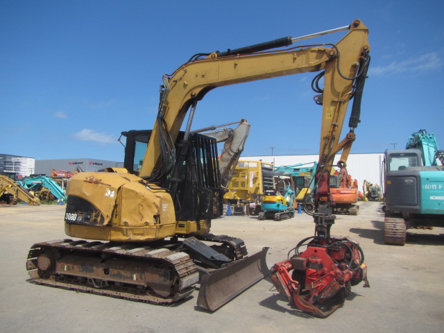 CAT 308DCR ★ Excavator ★ 450G+PAD, COM-Piping, Blade, A/C, EPA, IWAFUJI Processor GP-25A